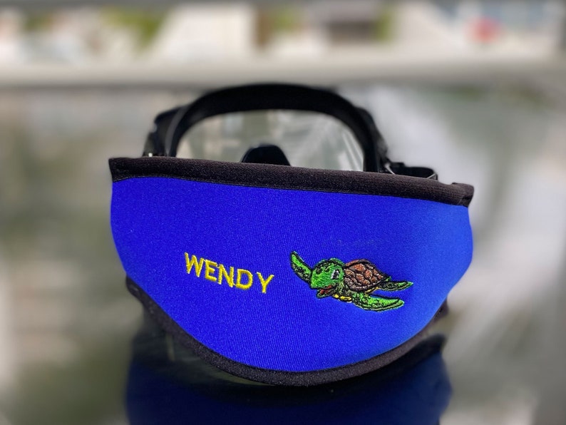 Personalized & Customizable Scuba Diver Gift Turtle SCUBA Mask Strap