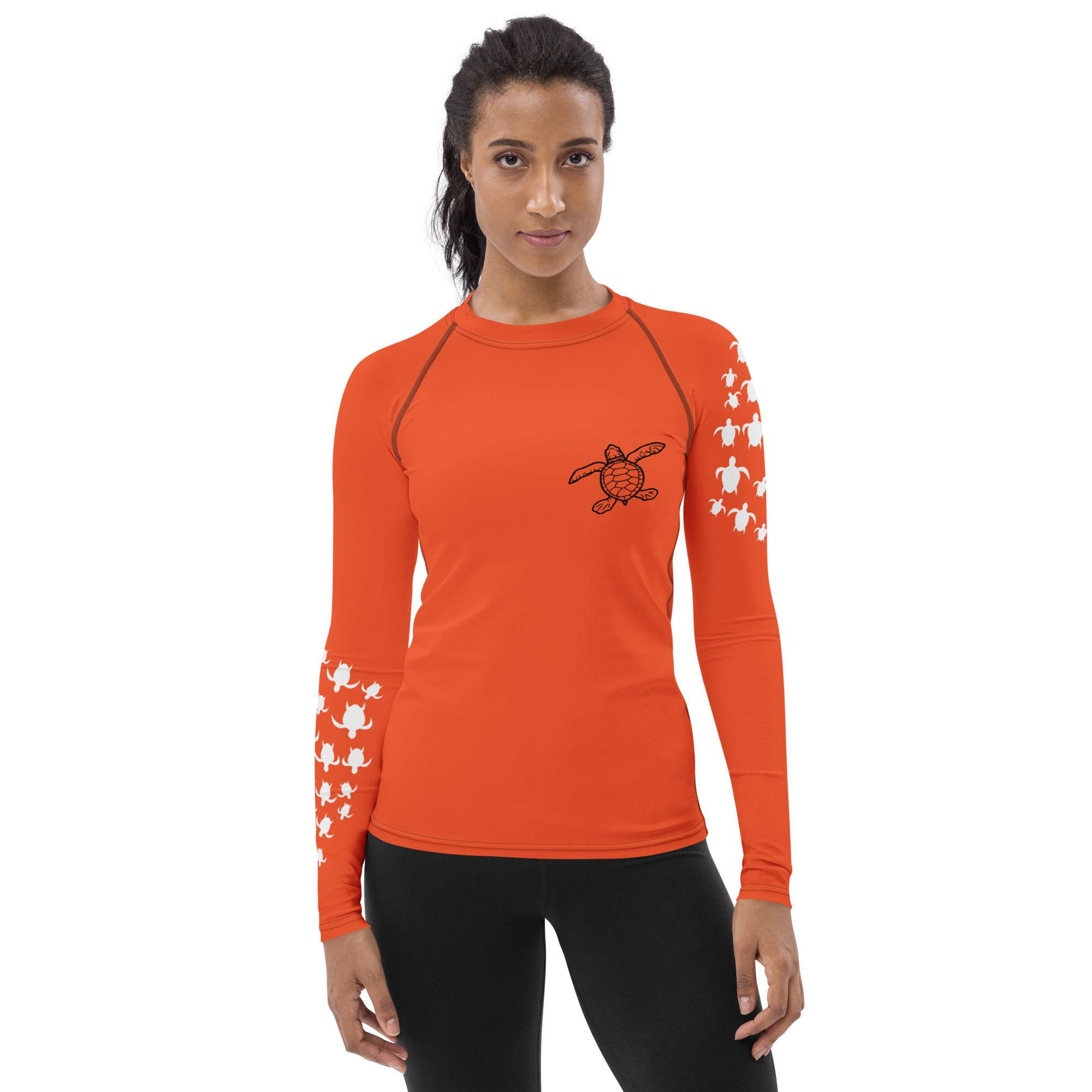 Turtle Rash Guard Turtle Women's Rash Guard - Etsy