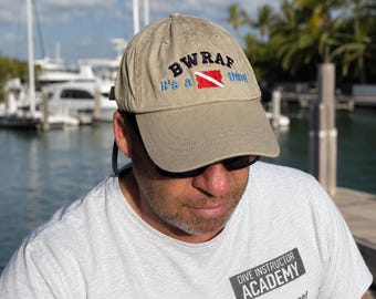 Embroidered BWRAF SCUBA cap: Personalized Scuba Diving Hat