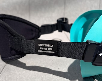 Custom Scuba Mask Tag: Engraved Aluminum Dive Gear ID