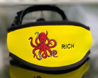 Personalized & Customizable - Scuba Diver Gift Octopus SCUBA mask strap cover