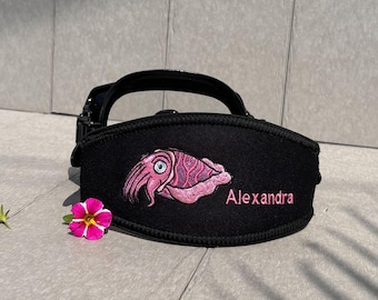 Cuttle fish SCUBA mask strap - personalised and made to order