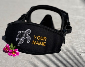 Personalized & Customizable - Scuba Diving Gift - Turtle SCUBA mask strap cover - SCUBA dive mask strap - taucher - masken band