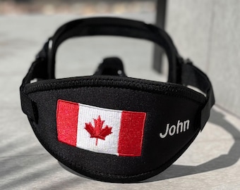 Gepersonaliseerde riem met Canadese vlag: duikuitrusting op maat