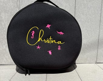 SCUBA regulator protective neoprene bag featuring your name embroidered | Personalized & Customisable - Scuba Diver Gift