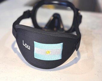 Bandje voor duikbril met Argentijnse vlag: gepersonaliseerd duikmasker