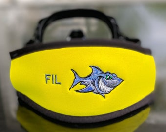 Personalized & Customizable - Scuba Diver Gift - Shark SCUBA mask strap cover
