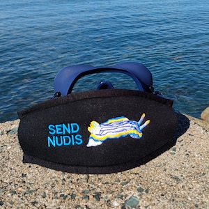 Personalized & Customisable Nudibranch Felimare Bayeri SCUBA mask strap cover - SCUBA diver gift for your diver who has everything