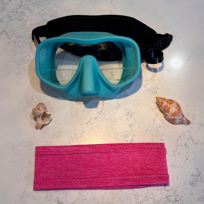 SCUBA accessories Headband Non slip Neoprene Stretchy Headband Gift for SCUBA Diver. Protects from the sun and keeps your hair in check! Pink