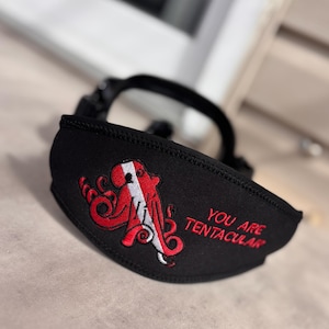Personalized & Customizable - Scuba Diver Gift Dive Flag Octopus SCUBA mask strap cover themed as a dive flag