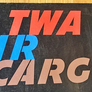 TWA Air Cargo, Original Vintage Travel Poster - Etsy