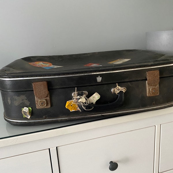 Large Vintage Suitcase (black)