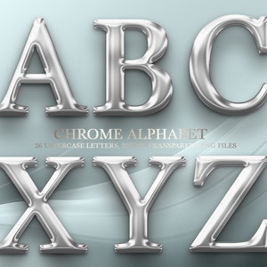 Chrome Alphabet PNG,Silver Chrome Letters PNG Clipart,Metallic Letters,Glam Alphabet PNG,Foil Letters,Bling Alphabet,Luxury,Digital Download