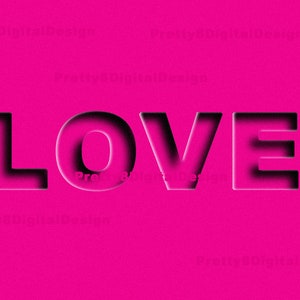 Love, Valentine Cards, Valentine Decorations, Instant Digital Download, Valentine&#39;s Day, Love Clipart, Debossed Text, Love Digital Download