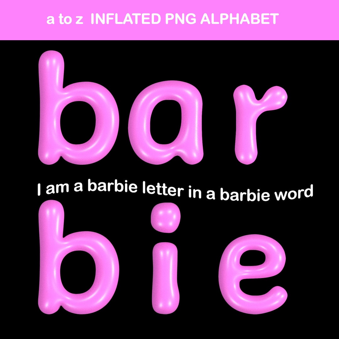 3D Inflated Doodle Letters,3d Inflated Puff Alphabet Clipart,3d Bubble ...