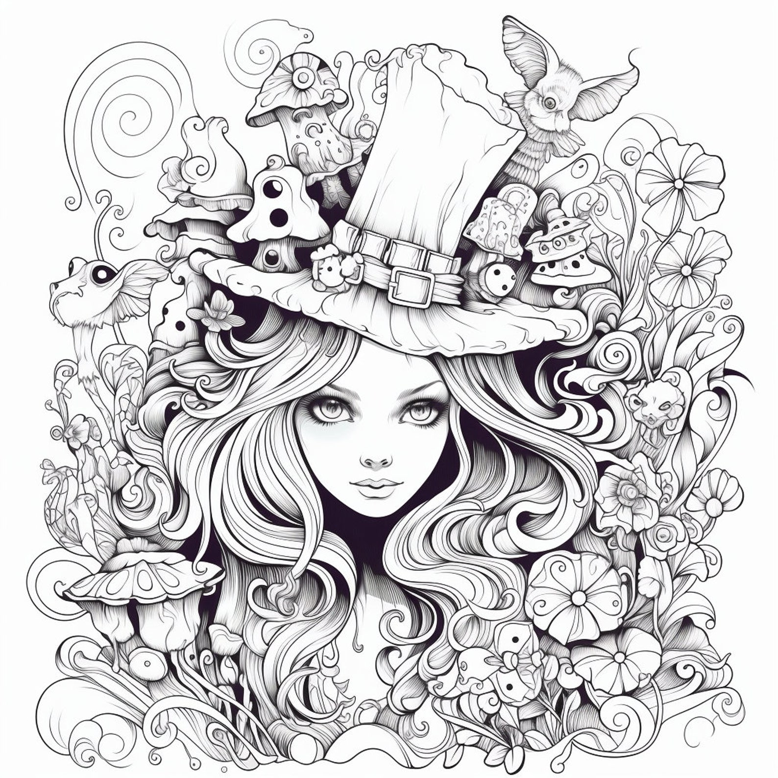 50 Page Wicked Wonderland Adult Coloring Book Volume 1 8.5x11 PDF - Etsy