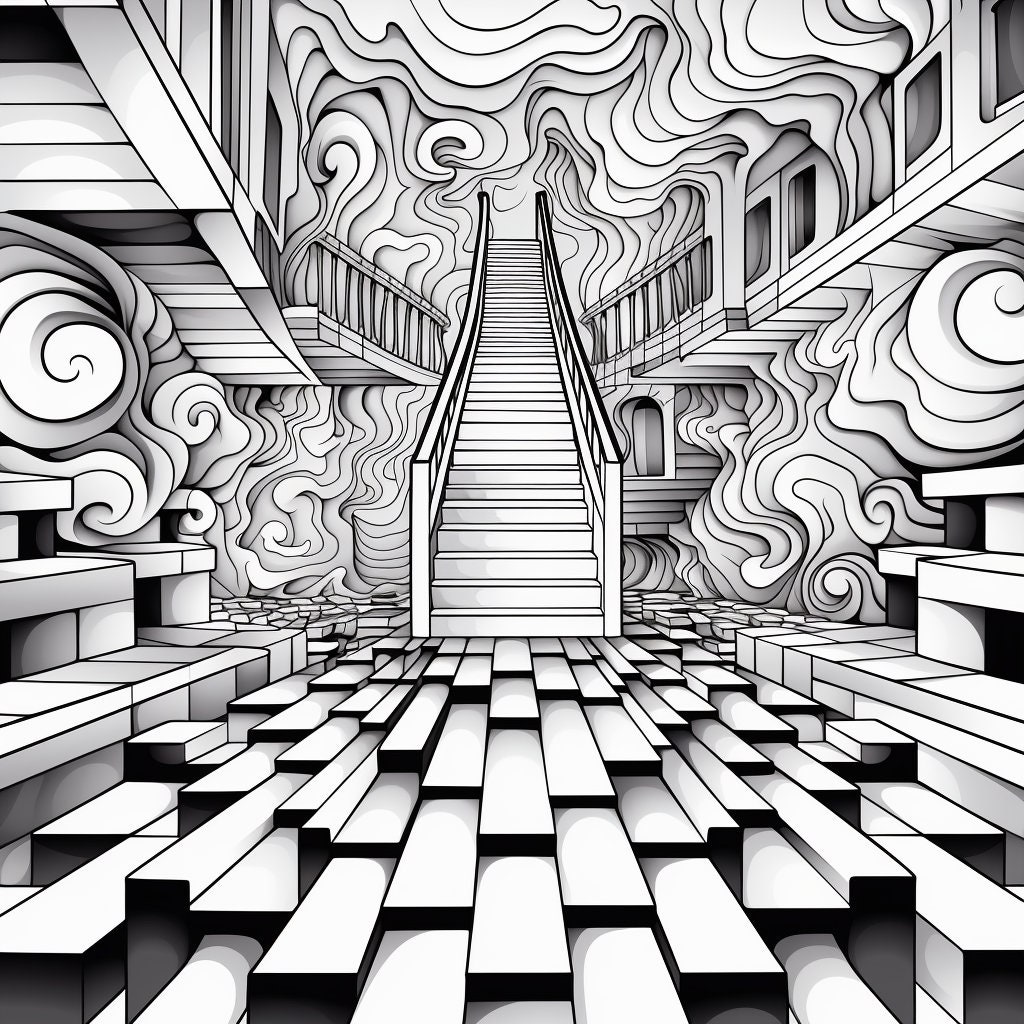 Illusion Patterns, Fun, Optical Illusion Coloring Book Volume 1 8.5"x11 ...