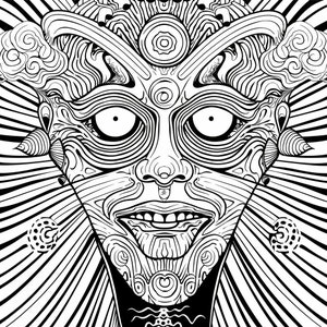 50 Page Kawaii Psychedelic Trip Coloring Book Adult Volume 1 8.5x11 PDF ...