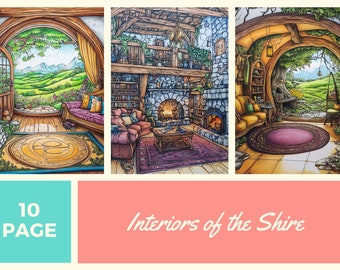 Shire Interiors Coloring Book: Childrens & Adults, Volume 1 (PDF Printable)