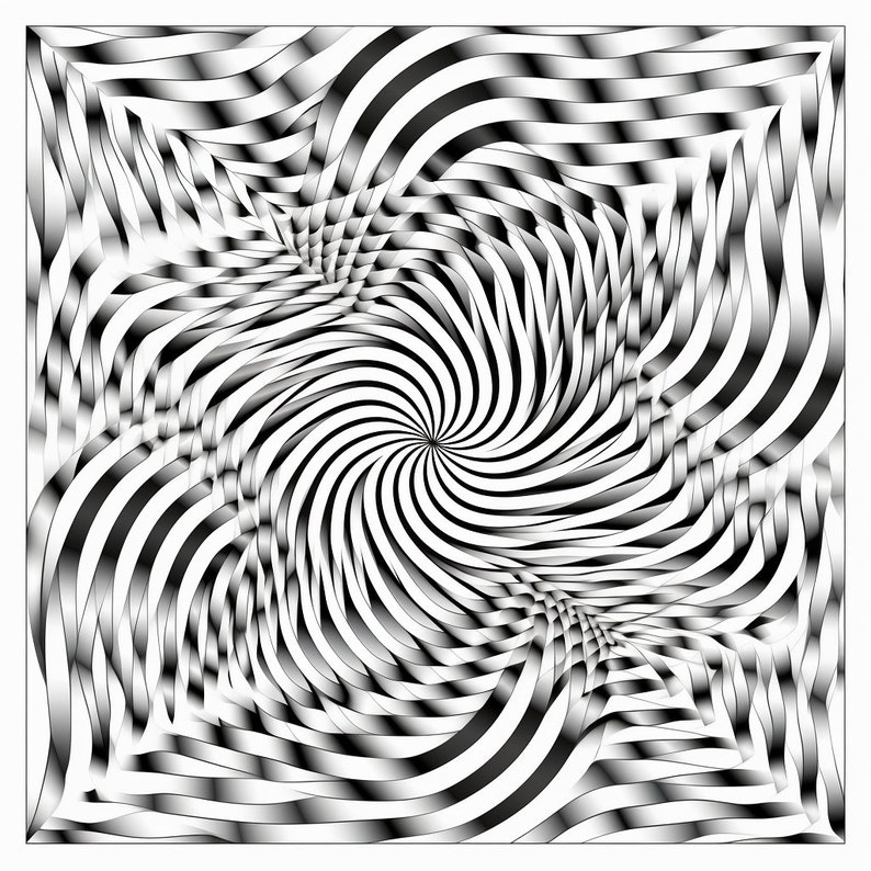 Illusion Patterns, Fun, Optical Illusion Coloring Book Volume 1 8.5"x11 ...