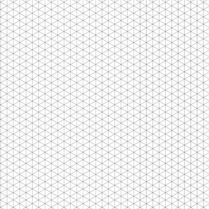 May include: A white background with a black isometric grid pattern.