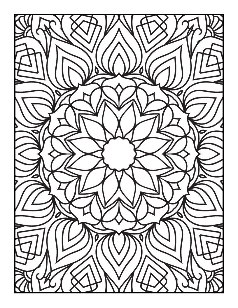 Mandala Coloring Book, Anxiety, Depression, Adult, Child, Stress Relief ...
