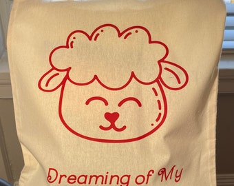 Dreaming Sheep Project Bag (Knitting, Crochet)