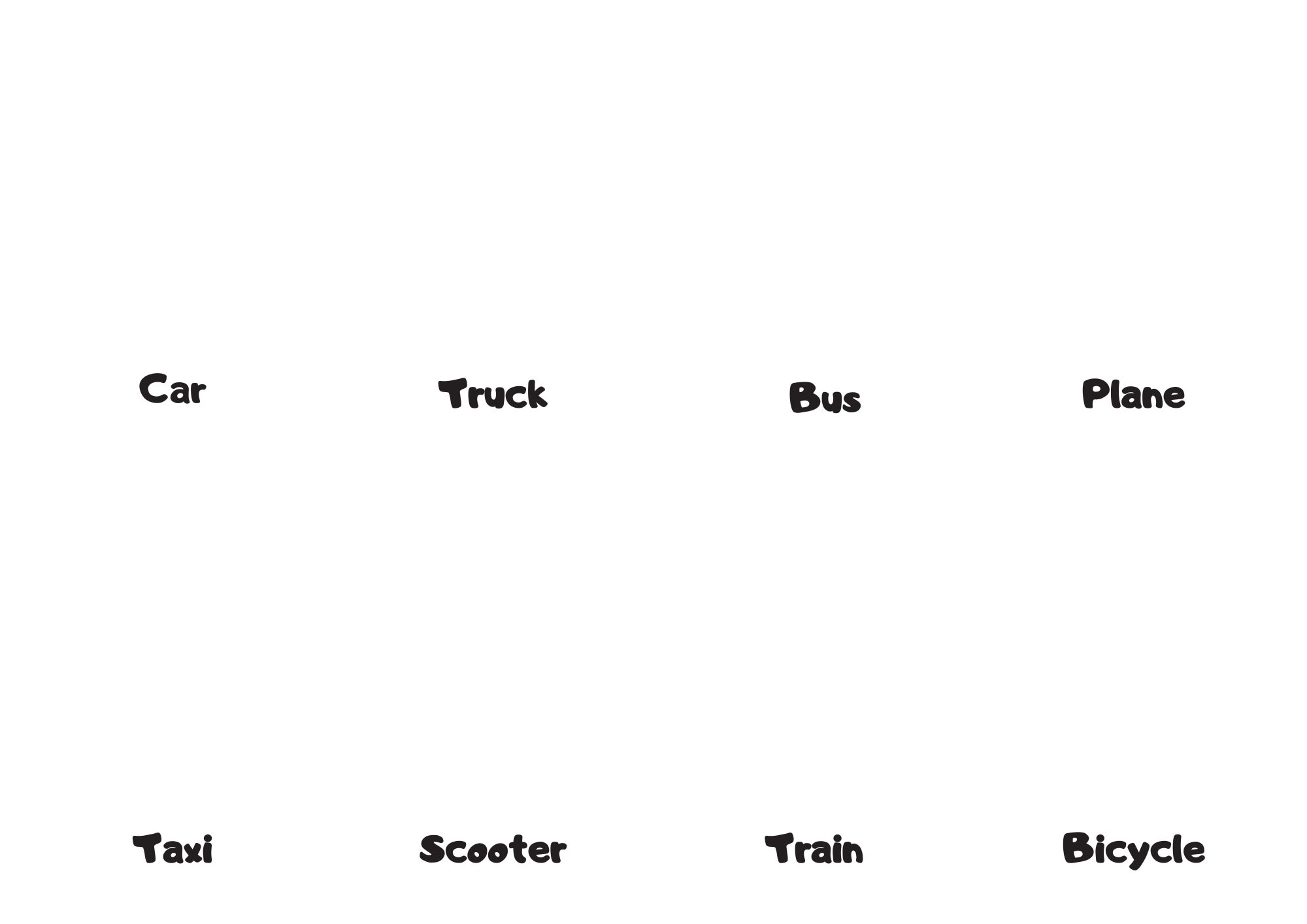 Printable "vehicle" Themed Flashcards + FREE Colouring Pages - Etsy