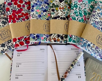 planner, 2027 planner, weekly planner, A7 planner, mini notebook, Liberty print, gift for women, Secret Santa, Secret Santa gift, New Year, Christmas