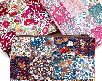 Makeup bag, zipped pouch, Liberty of London fabric bag, women&#39;s gift, patchwork, handmade