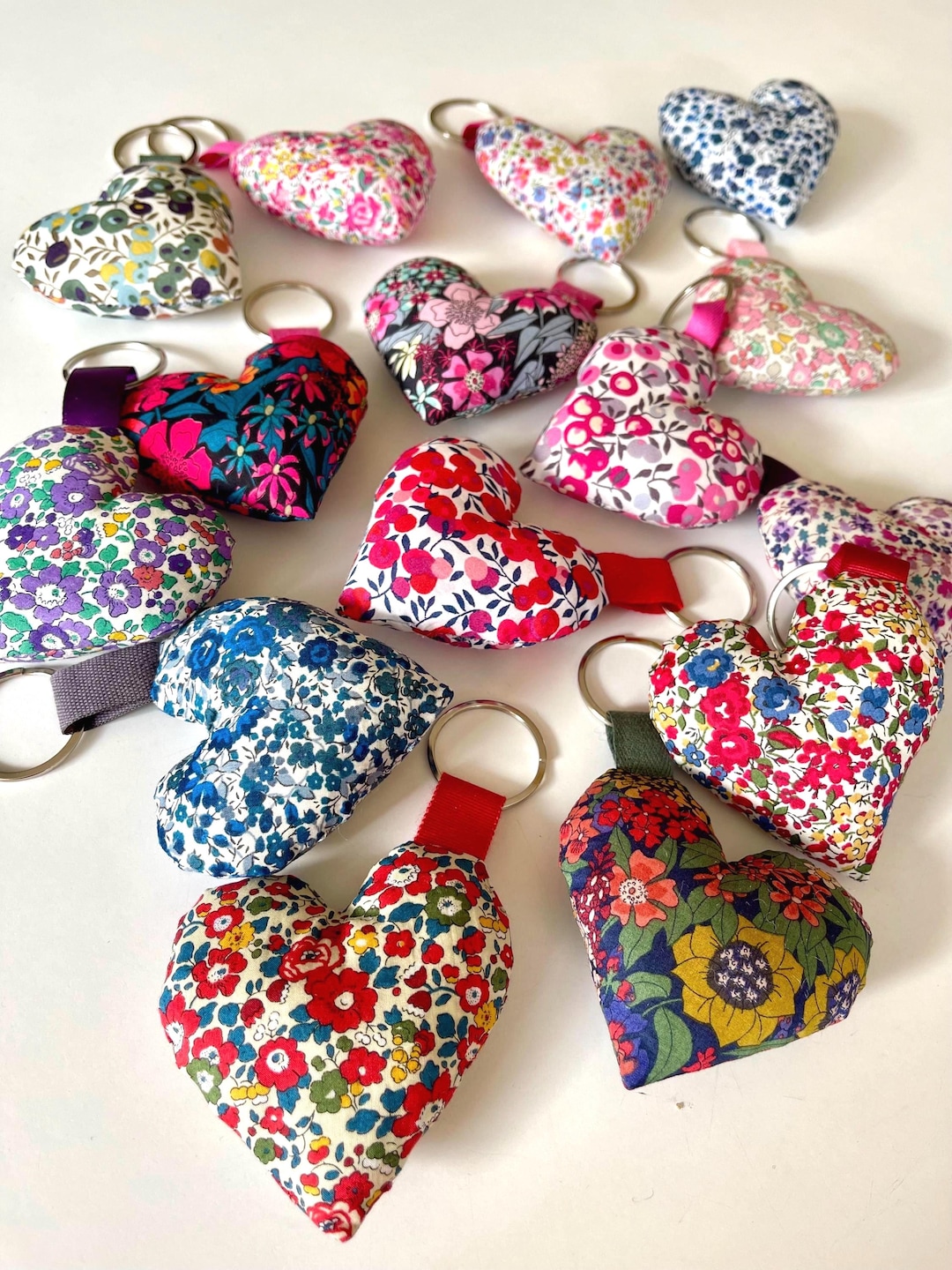 Porte-clés cœur Liberty