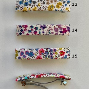 Barrette, barrette petit modèle, barrette liberty, accessoire coiffure, accessoire cheveux, accessoires liberty, cadeau fille, cadeau fête image 6