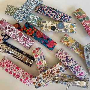 Barrette, barrette femme, grande barrette, barrette liberty, barrette cheveux, accessoire coiffure, accessoire liberty