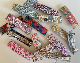 Barrette, barrette femme, grande barrette, barrette liberty, barrette cheveux, accessoire coiffure, accessoire liberty