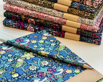 Lined notebook, Liberty print notebook, fabric notebook, A5 notebook, secret notebook, travel journal, stationery, Liberty print, gift for women