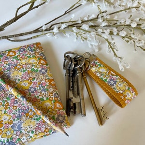 Wrist strap key ring, liberty key ring, fabric key ring, strap key ring, handmade, Grandma's Day gift, mom gift, birthday image 10