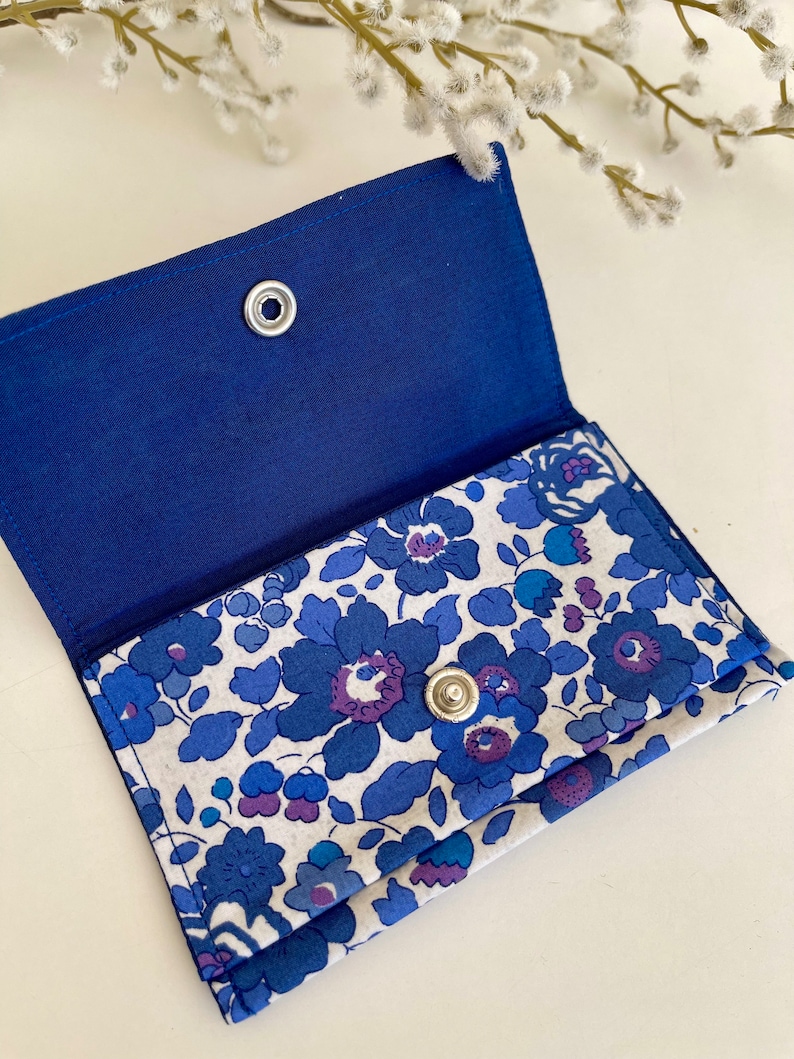 coin purse, card holder, liberty accessory, floral printed wallet, liberty, women's accessory, women's gift, party gift Betsy lavande