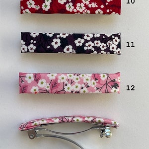 Barrette, barrette petit modèle, barrette liberty, accessoire coiffure, accessoire cheveux, accessoires liberty, cadeau fille, cadeau fête image 5