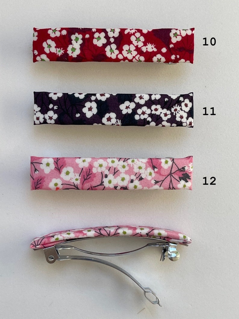 Barrette, barrette petit modèle, barrette liberty, accessoire coiffure, accessoire cheveux, accessoires liberty, cadeau fille, cadeau fête image 5