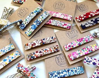 Barrette, barrette petit modèle, barrette liberty, accessoire coiffure, accessoire cheveux, accessoires liberty, cadeau fille, cadeau fête