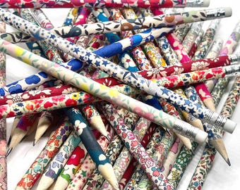 Lápiz, lápiz personalizado, lápiz Liberty, Liberty of London, lápiz hermoso, lápiz de dibujo, papelería, regalo económico, hecho a mano