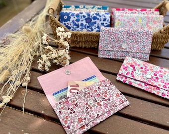 monedero, tarjetero, accesorio liberty, cartera estampado floral, liberty, complemento mujer, regalo mujer, regalo fiesta