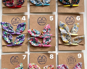 Liberty baby/girl elastics, hair accessories, liberty, girl hairstyle, baby hairstyle, liberty knot, hair ties