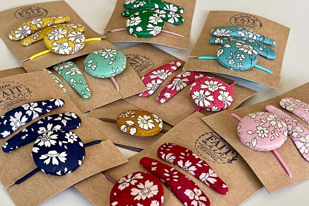 Lot élastique + barrettes Liberty (Capel)