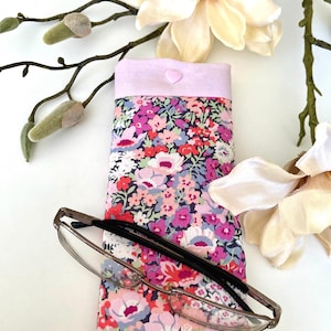 Etui  à lunettes tissu, étui à lunettes en liberty, étui à lunettes matelassé, trousse de rangement, accessoire, cadeau maman,fête