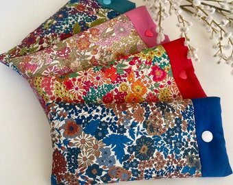 Etui à lunettes tissu liberty, étui à lunettes en liberty Margaret Annie, étui  matelassé, trousse de rangement, accessoire, cadeau maman