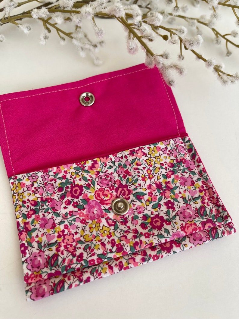 coin purse, card holder, liberty accessory, floral printed wallet, liberty, women's accessory, women's gift, party gift Emma& Georgina rose