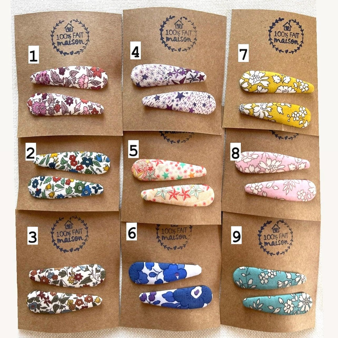 Duo de barrettes clic-clac Liberty (modèle 1)