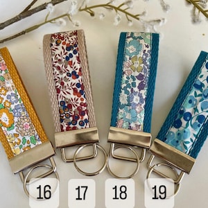 Wrist strap key ring, liberty key ring, fabric key ring, strap key ring, handmade, Grandma's Day gift, mom gift, birthday image 5