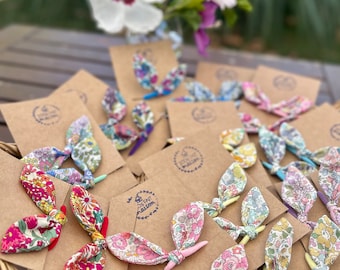 Elastici per neonati/bambine con fiocco e stampa Liberty